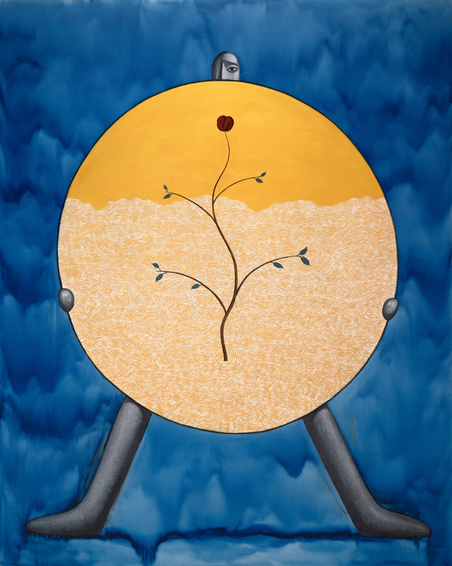 《心境》，2025年，布面油画，200 × 250 cm。