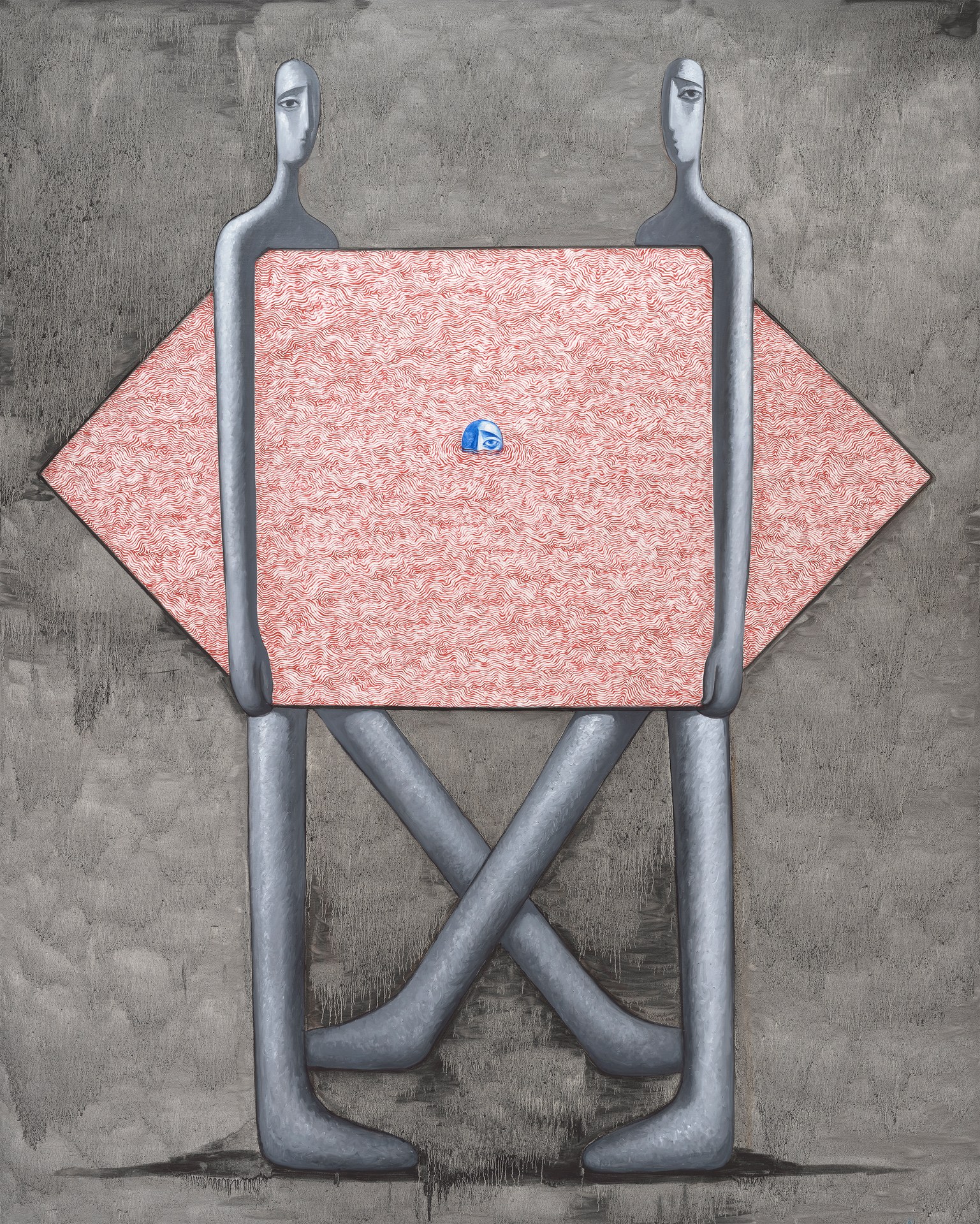 《定格时间 No.1》，2025年，布面油画，200 × 250 cm。
