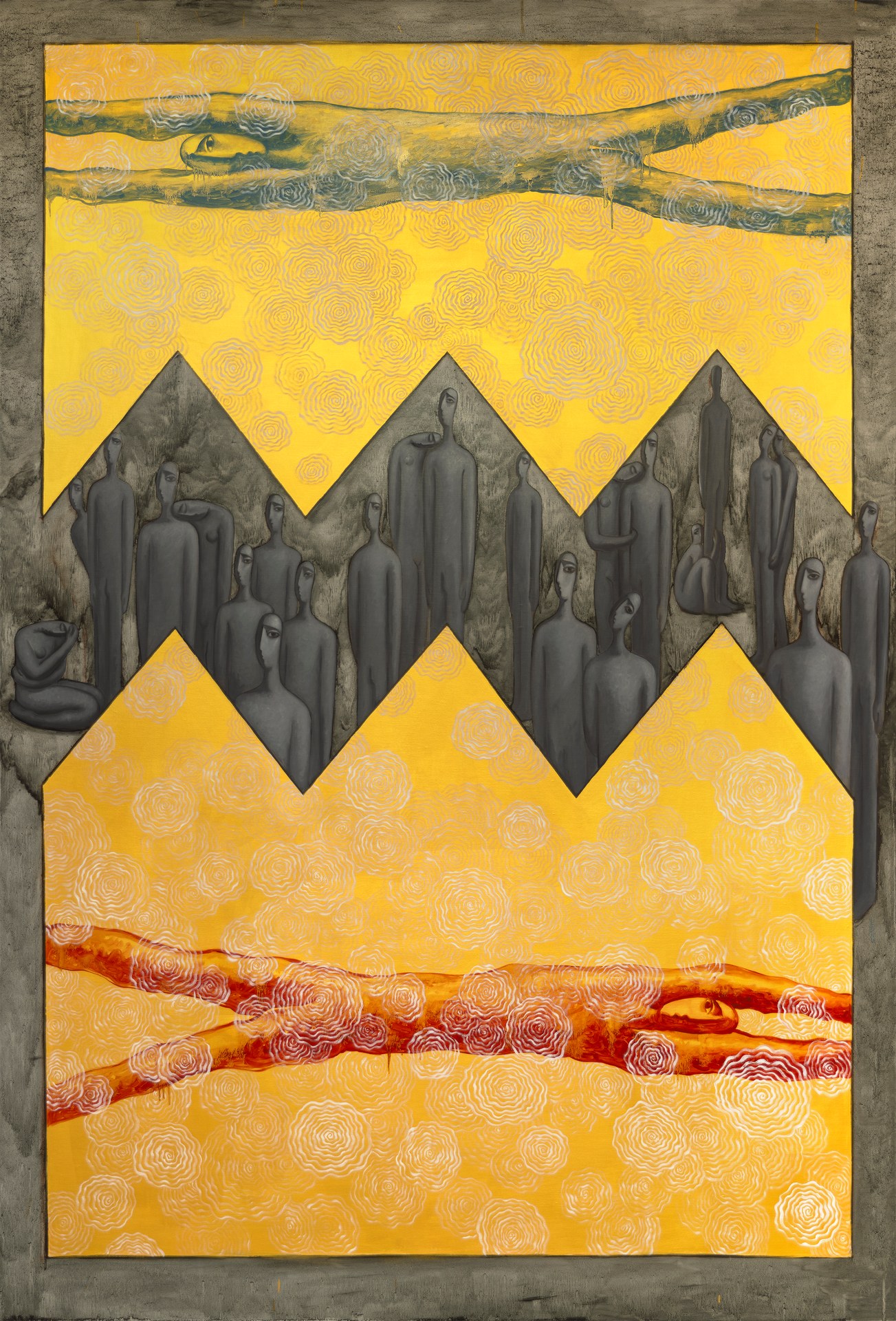 《之门》，2025年，布面油画，205 × 300 cm。