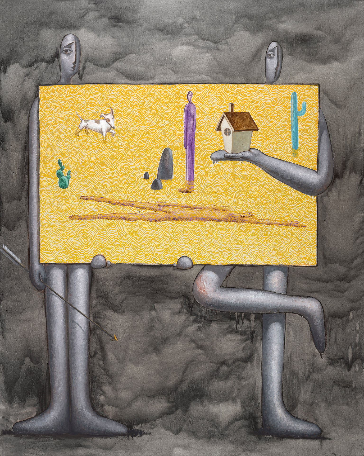 《想到达的远方 No.1》，2025年，布面油画，200 × 250 cm。