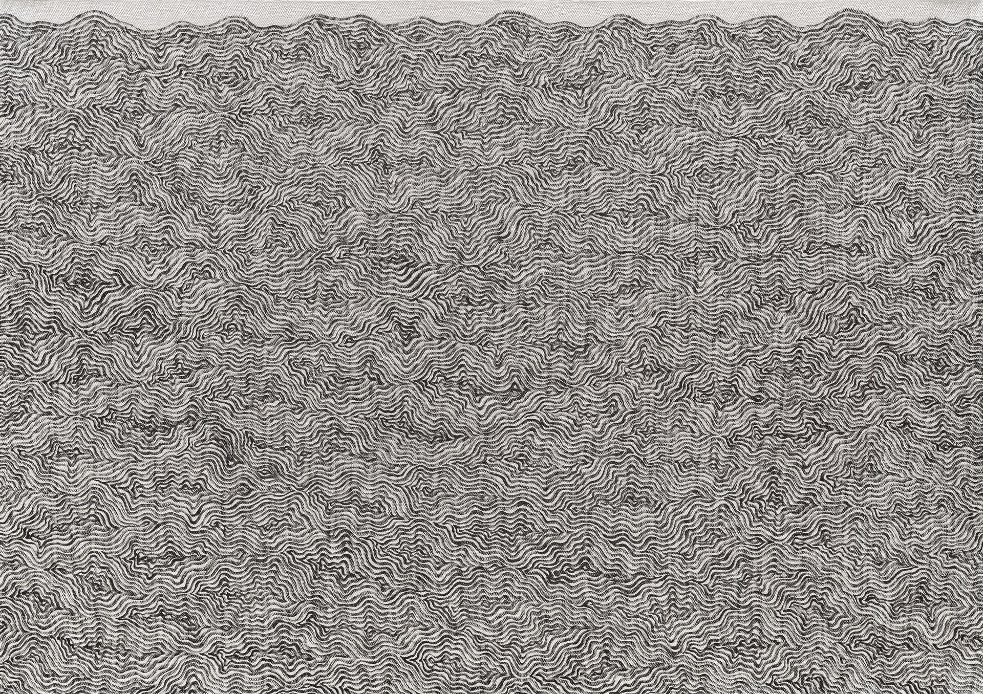 方旭《海岸线3号》，2024年，布面油画，120 × 80 cm（47.2 × 31.5英寸）。