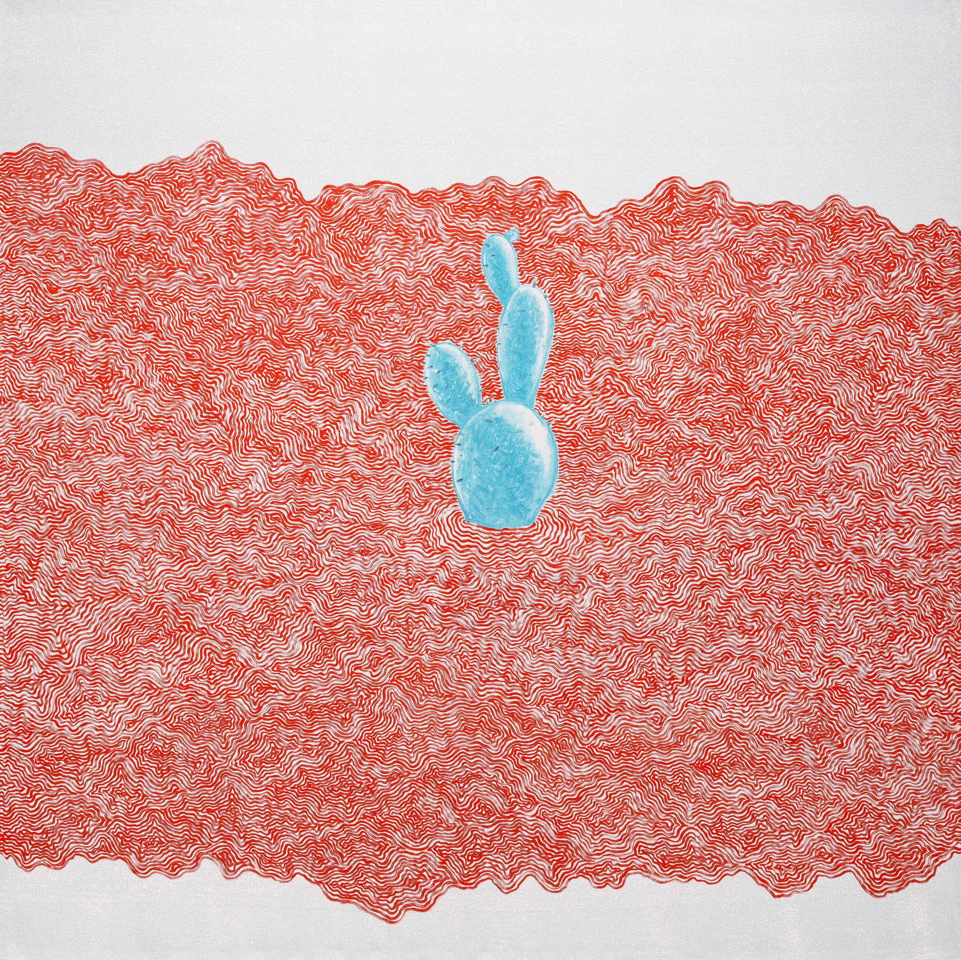 《孤独生长 No.2》，2026年，布面油画，200 × 200 cm。