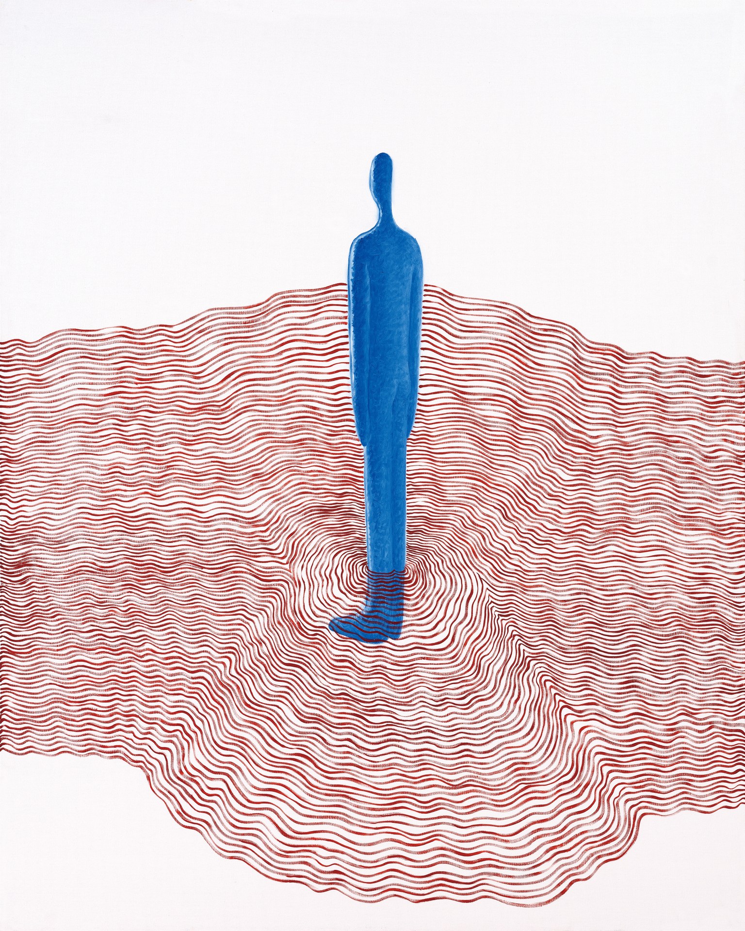 方旭绘画作品《波心》，2023年，布面油画，150 × 200厘米。