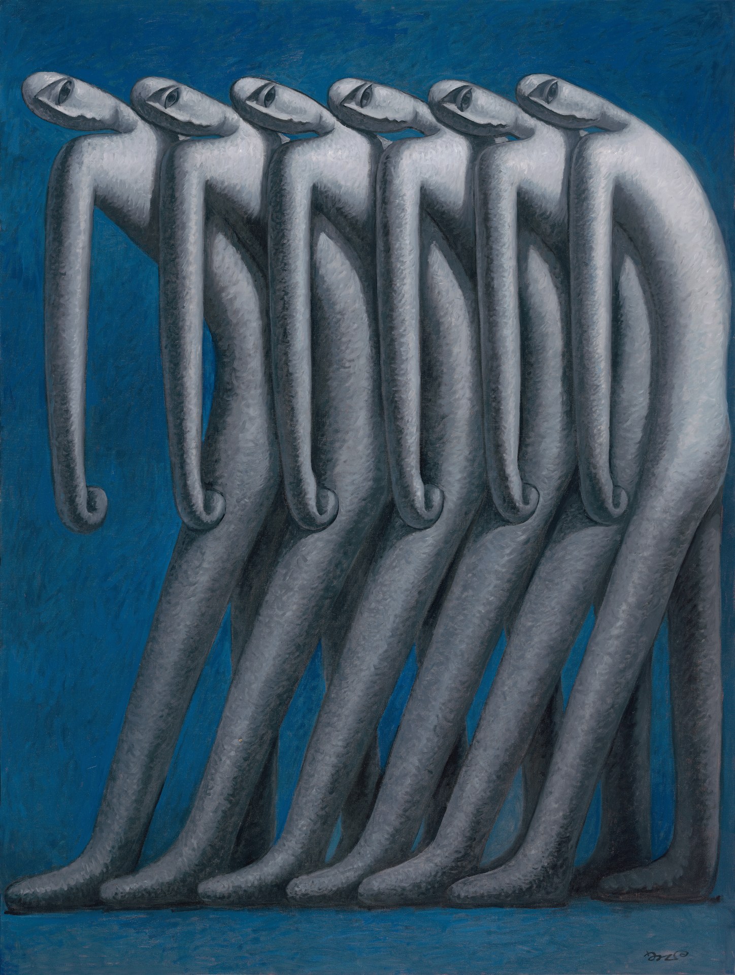 《无限依靠 2022》，2022年，布面油画，150 × 200 cm。