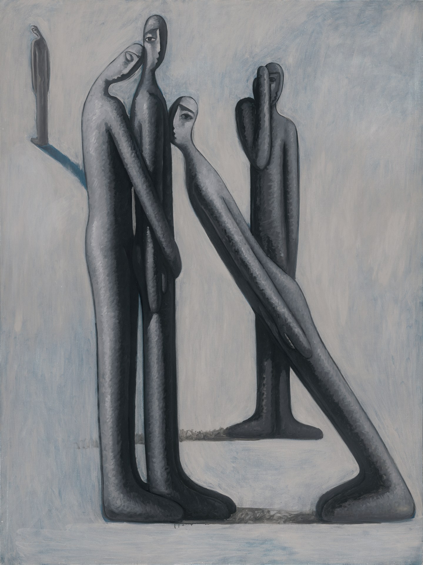 方旭《未知的稳定》（2022），布面油画，150 × 200 cm。