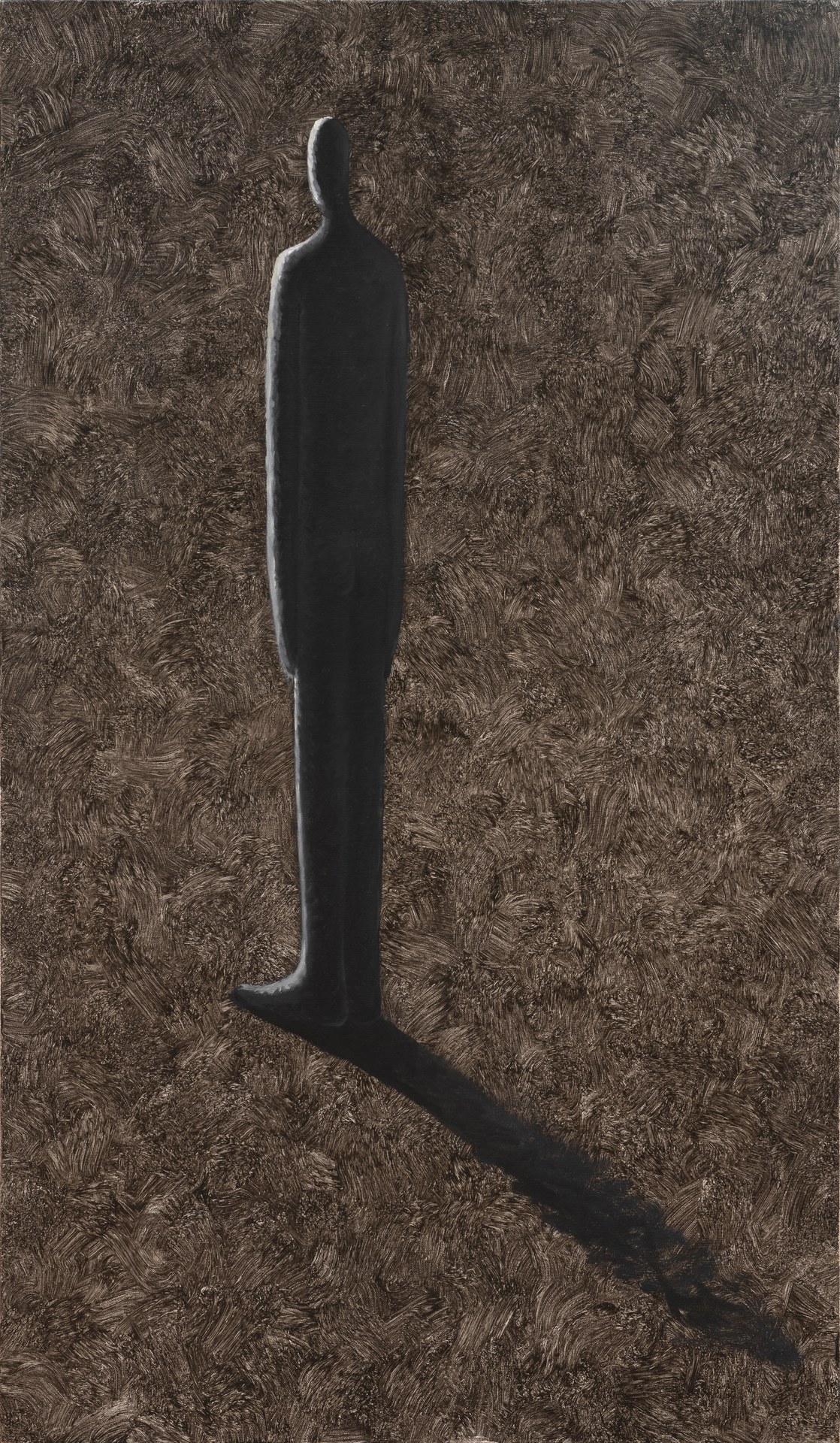 《生来孤独 2022》，2022年，布面油画，64 × 10 cm。